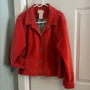 L.L. Bean Women's Burnt Orange Corduroy Jacket